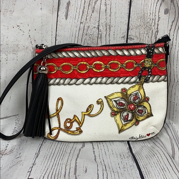 Brighton Handbags - BRIGHTON Glitter & Go Jewel Print Crossbody Bag